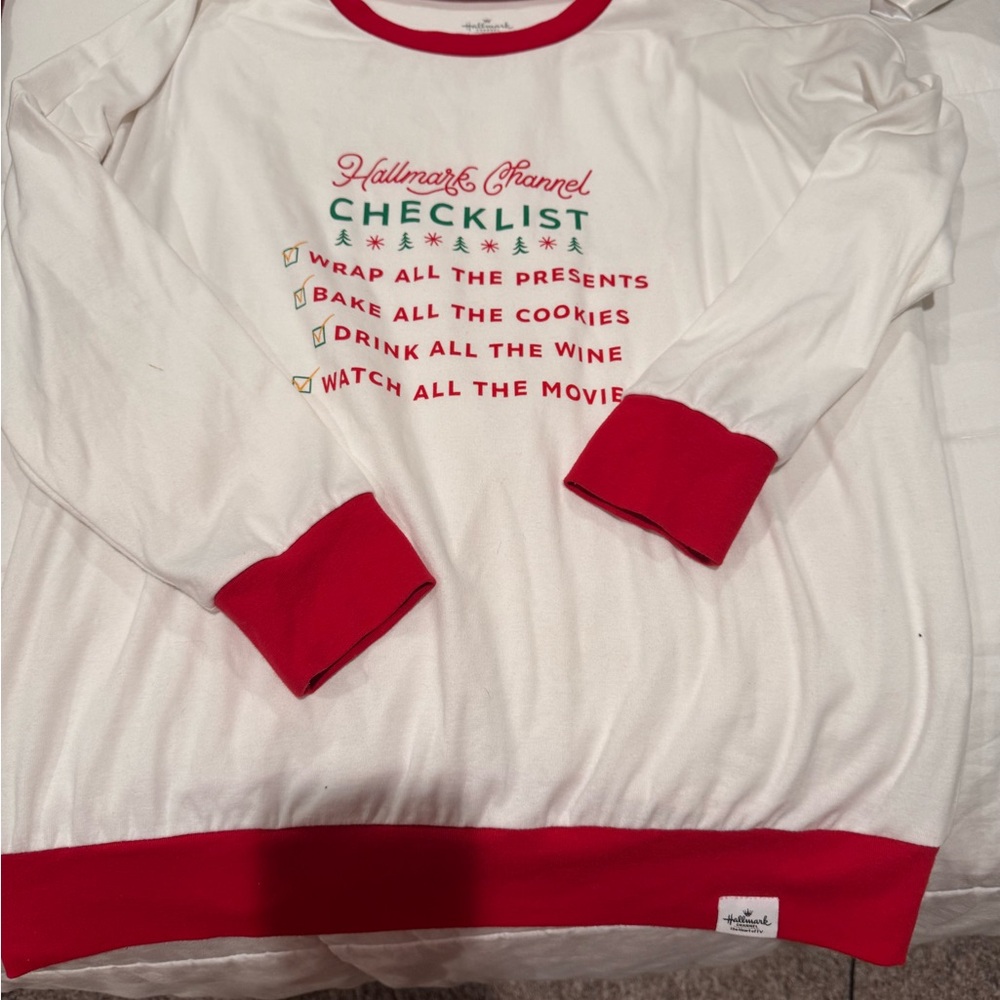 Hallmark Red and White Checklist Sweatshirt